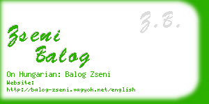 zseni balog business card